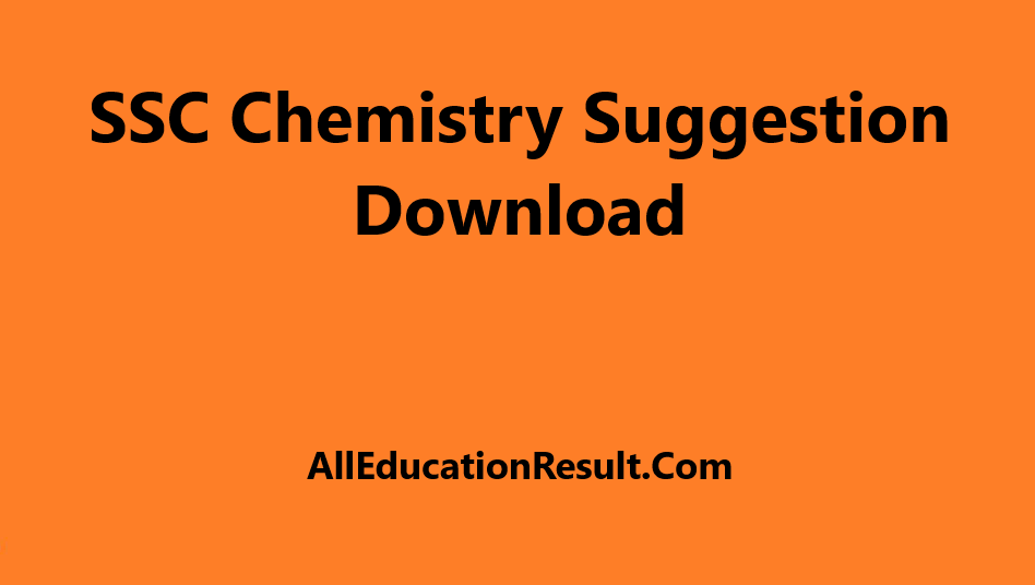SSC Suggestion 2020 Chemistry