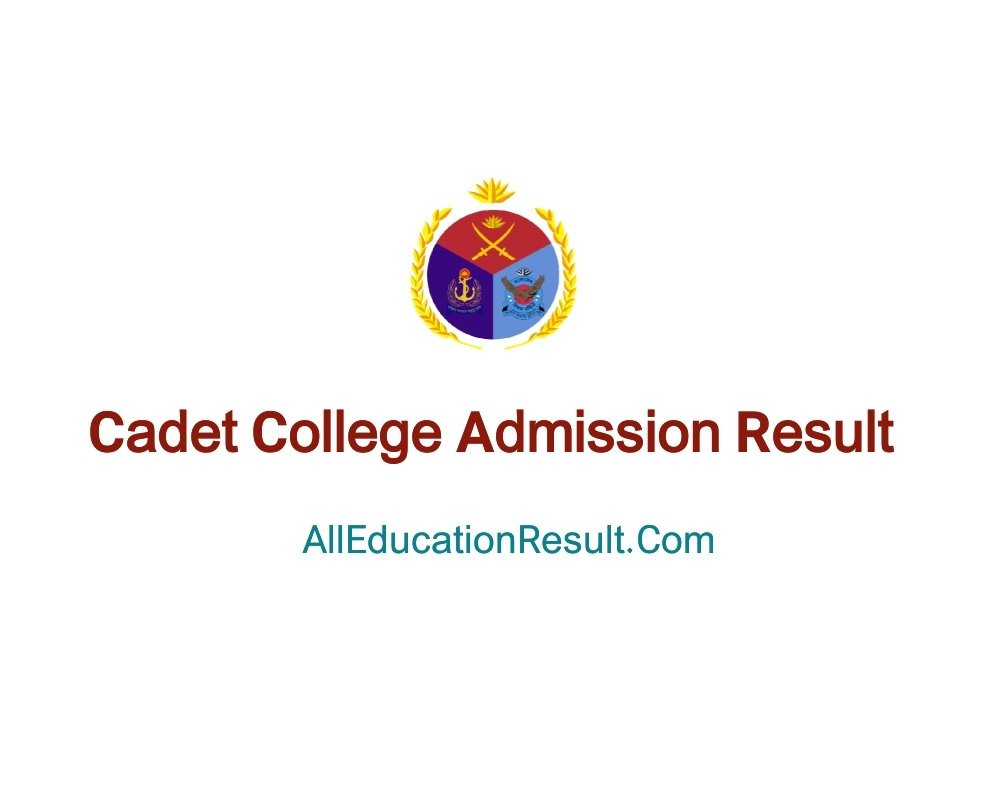 (Published) Cadet College Admission Result 2024 PDF [Download] by